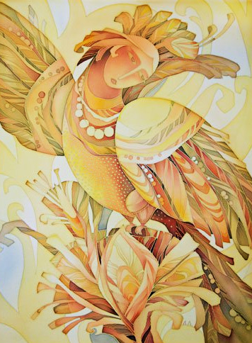 «Дівчина-птах». 2005. Батик